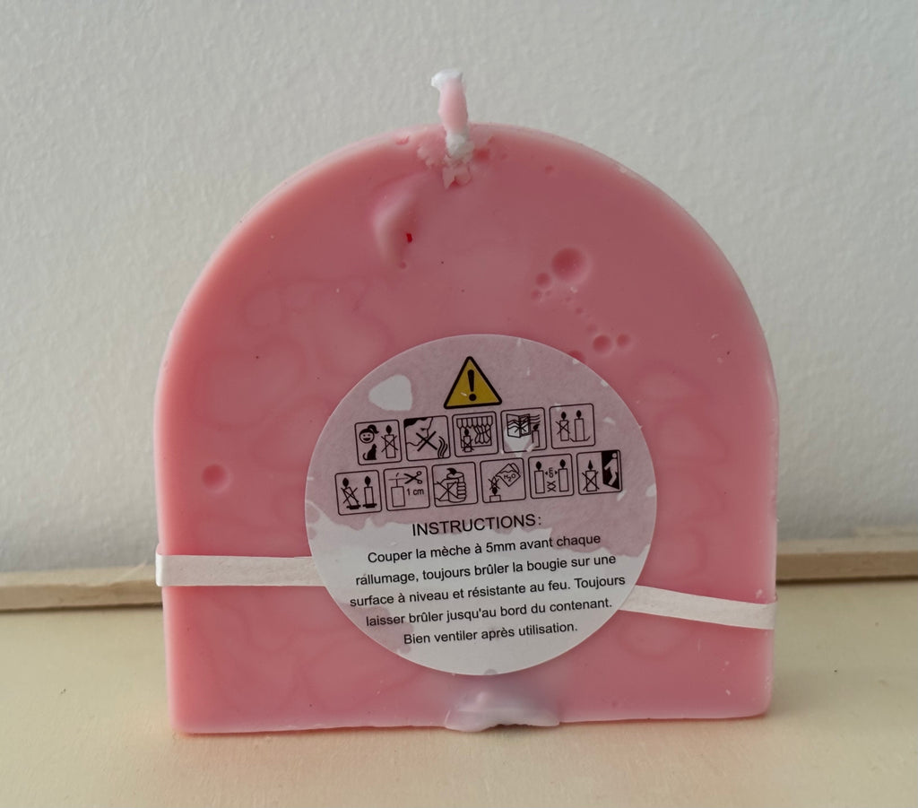 Bougie Arc-en-ciel rose