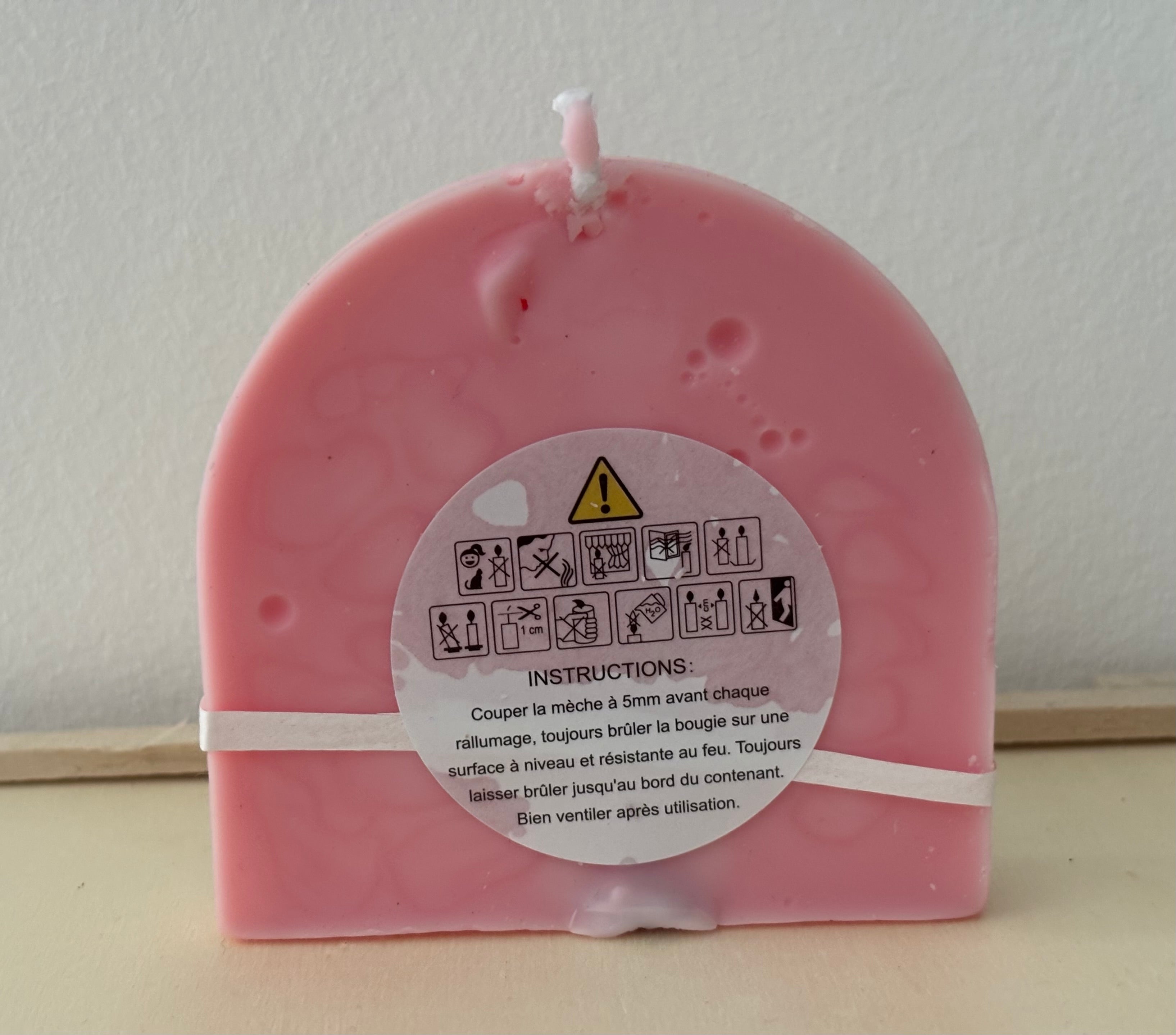 Bougie Arc-en-ciel rose