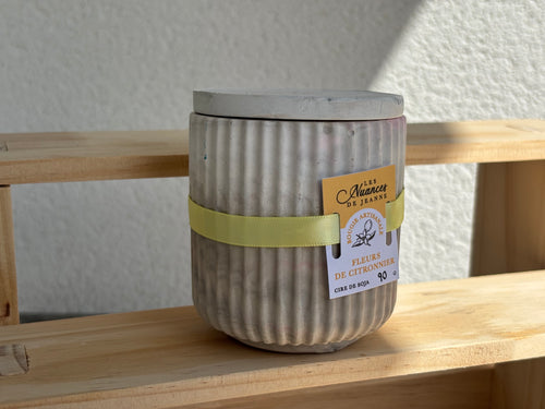 Bougie Artisanale « Fleurs de Citronnier » en Cire de Soja – Les Nuances de Jeanne