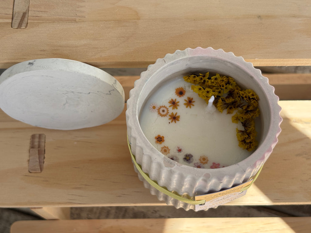 Bougie Artisanale « Fleurs de Citronnier » en Cire de Soja – Les Nuances de Jeanne